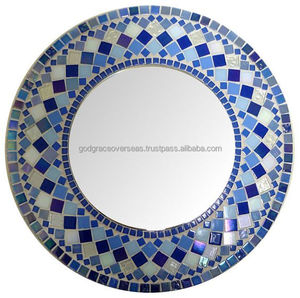 Alta calidad hecho a mano oro acabado borde decorativo aluminio pared espejo hogar decorativo pared espejo precio al por mayor - Product Image 3