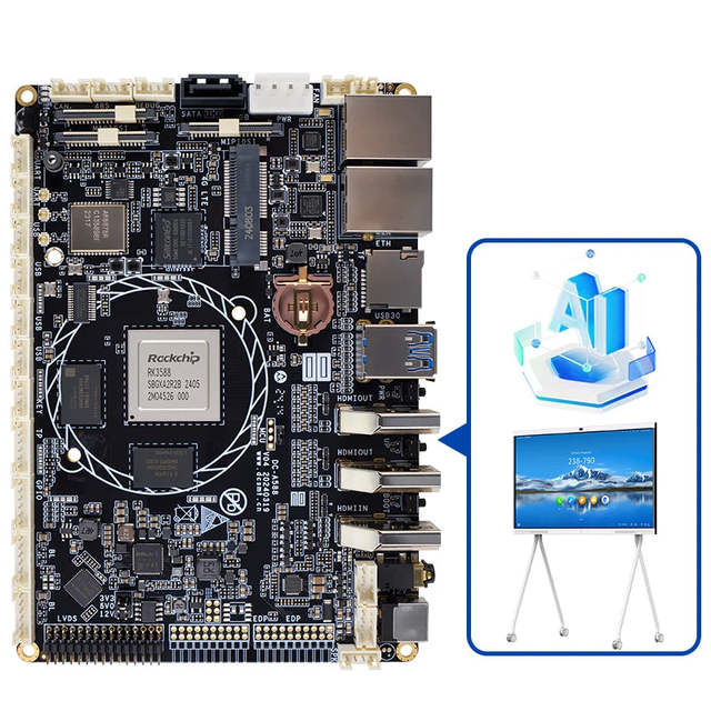 LETPCBA Rockchip RK3588 8+128G[BOYO588] Industrial Motherboard 6 TOPS NPU 16GB LPDDR4X A55 500g AI Server OEM/ODM Development