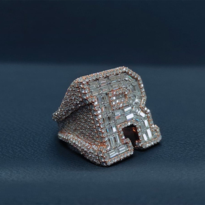 Anillo Hip Hop de Plata 925 con Diamantes Moissanite, Corte Redondo y Baguette, Chapado en Oro Clásico, Joyería Unisex - Product Image 4