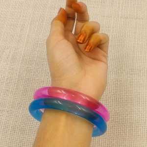 กำไลข้อมือเรซิ่นอิสลามทำมือ ดีไซน์ทันสมัย สีสันสดใส เครื่องประดับแฟชั่น เงางาม น้ำหนักเบา สวยงาม เหมาะเป็นของขวัญสำหรับผู้หญิง - Product Image 6