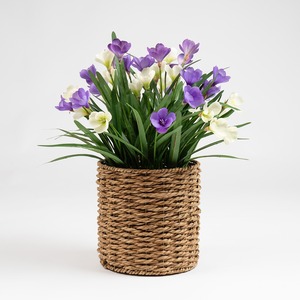 Cesta de mimbre marino para flores decorativas, cesta de almacenamiento hecha a mano, venta al por mayor, ecológica, hecha en Vietnam - Product Image 4