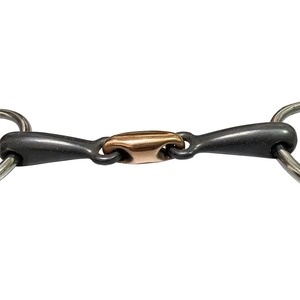 Bocado de hierro dulce de 11.5cm con anillo suelto tipo snaffle para caballo, equipo ecuestre de 15.5cm - Product Image 3