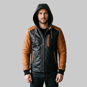 Blousons en cuir pour hommes 2025 en vente au meilleur prix – Respirants, imperméables, grandes tailles, avec logo unique – Vente en gros - Product Image 1