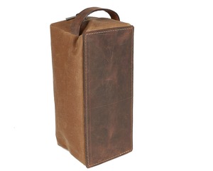 Leather Canvas <b>Toiletry</b> Bag Waterproof Travel Organizer Cosmetic <b>Storage</b> Dopp Kit Large Case LCTB-0069 - Product Image 3