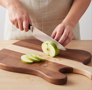 Tabla de Cortar de Madera con Forma de Guitarra, Tabla de Cortar de Madera Natural, Superficie Multifuncional para Preparación de Alimentos en la Cocina - Product Image 4