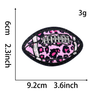 Juego de parches termoadhesivos bordados con estampado de leopardo multicolor para fútbol - Product Image 6