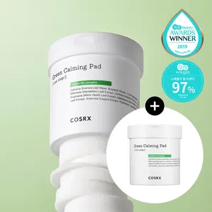 Para COSRX Paquete doble de alta calidad 90 hojas Almohadillas de algodón calmantes verdes de un solo paso Buena calidad - Product Image 1