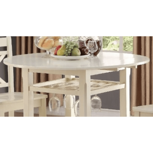 Table de salle à manger à hauteur de comptoir avec finition crème Tartys - Product Image 5