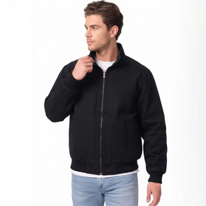 Men's Cotton Bomber <b>Jacket</b> Wholesale Casual <b>Zip</b>-<b>Up</b> <b>Jacket</b> Custom Logo Printing Embroidery All Colors Private Label Manufacturer - Product Image 1