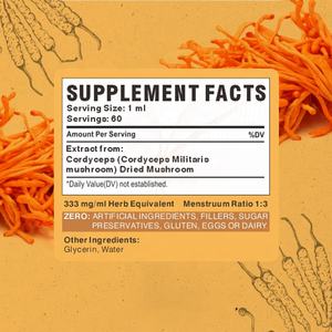 Gocce organiche di Cordyceps OEM/ODM con estratto di funghi Cordyceps Sinensis per il supporto immunitario ed energetico - Product Image 6