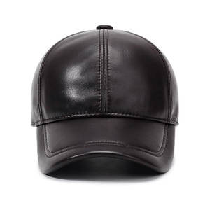 Gorra de Béisbol Clásica Casual Ajustable con Cierre a Presión, Gorra Trucker de Cuero de 6 Paneles con Correa y Bordado Personalizado para Hombre, Gorras Lisas - Product Image 2