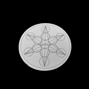 Posavasos de selenita de piedra chakra constelaciones del zodiaco Signos del zodiaco Grabado Posavasos de cristal de rejilla MDF para bebida con soporte de café - Product Image 5