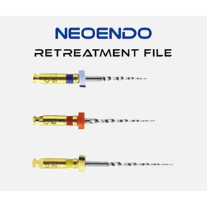 NeoEndo Instruments dentaires pour rétraitement de canal radiculaire NITI 25mm N1-N3, en acier inoxydable, type turbine, instrument orthodontique, consommable, Pack de 3 Fils A+ - Product Image 2