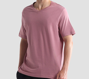 Camiseta Básica de Algodón Premium para Hombre, Corte Regular, Ligera, Manga Corta, Lisa, Informal, para Moda Urbana, OEM, ODM, Personalizada - Product Image 5