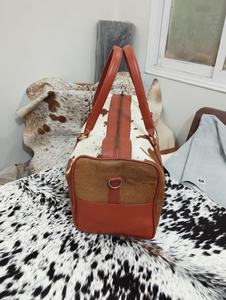 Sac de voyage de week-end en cuir véritable grande capacité avec fermeture éclair, léger et portable LHODB-0139 - Product Image 3