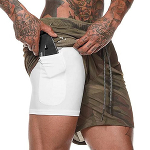 Short de bain pour homme, anti-UV, polyester/coton, séchage rapide, motif uni personnalisé, pour la plage, la natation, l'entraînement, 1 pièce - Product Image 6