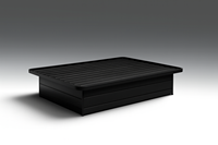 Cadre de lit plateforme commercial en métal robuste et durable, base de rangement pliable, design moderne, aucun sommier tapissier nécessaire, usage hôtelier, Maitry