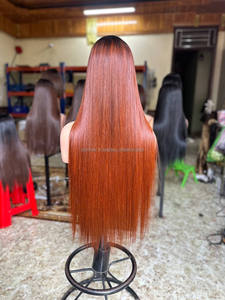 Pelucas marrones rectas de hueso de primera calidad para mujeres negras, cabello humano vietnamita largo, cabello crudo vietnamita de textura suave y natural - Product Image 2