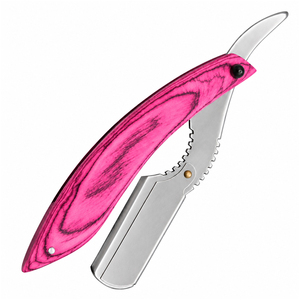 Navaja de Afeitar Recta con Mango de Madera OEM, Logotipo Personalizado, Herramienta de Afeitado Profesional para Barberos, Hoja de Acero Inoxidable, Cuchillo Plegable Reutilizable - Product Image 2