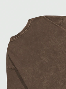 T-shirt à manches courtes pour homme, coupe classique, tricoté, délavé à l'acide, déchiré et vieilli, style hip-hop, personnalisé - Product Image 5