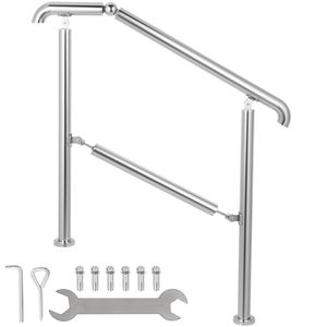 Corrimano Regolabile in Acciaio Inossidabile per Scale Interne/Esterne - Capacità 200 kg - Product Image 1