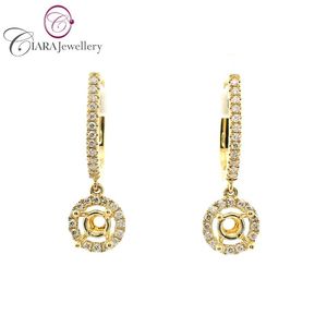 ต่างหูแบบ0.30CT ทรงหยดน้ำสีขาว/เหลืองทอง18K สีดำ AU750สำหรับเป็นของขวัญทำจากวัสดุ PT950 - Product Image 4