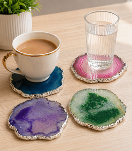 Posavasos de Ágata de Cristal Natural y Piedras Preciosas al por Mayor para Decoración del Hogar, Restaurantes, Hoteles, Bodas y Diseño de Muebles para Regalos - Product Image 1