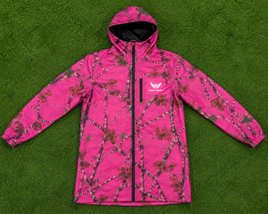 Custom Pink <b>Camo</b> <b>Waterproof</b> Hooded Hunting Rain Coat Long Outdoor Fishing Rain Poncho Windproof Hiking Rain <b>Jacket</b> OEM ODM - Product Image 6