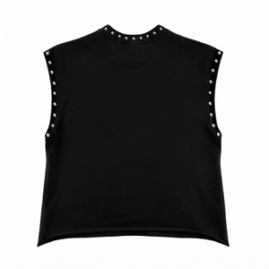 Camiseta sin mangas con estampado gráfico personalizado, 100% algodón jersey, estilo vintage moderno, para uso unisex en verano. - Product Image 2