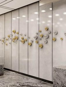 Minimalist <b>Wall</b> Accents Aluminum Metal Circular <b>Decorative</b> Hanging Balls Irregular - Product Image 3