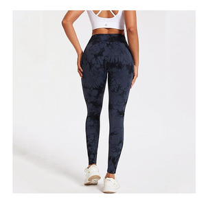Leggings de yoga en spandex/nylon pour femmes, taille haute, sans couture, extensibles dans quatre directions, pour le fitness, la course à pied, le sport, le jogging - Product Image 4