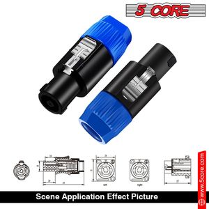 อะแดปเตอร์เชื่อมต่อเสียงแบบ Speakon ตัวผู้ 5 คอร์ คุณภาพสูง - Product Image 3
