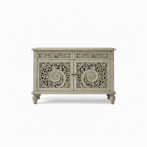 Excellent Quality Solid Wood Spiral Motif 2 Door <b>Sideboard</b> with Drawers for Home and Hotel Use Available at Factory Price - Product Image 5