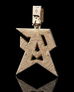 Custom Moissanite Charm Pendant Men Hip Hop Iced 925 Silver Logo <b>Chain</b> Letter <b>Initial</b> Necklace - Product Image 2