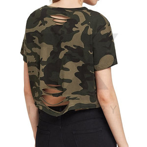 Tops Cortos de Camuflaje para Mujer, de Alta Moda, Fabricados en Fábrica, Ligeros, Transpirables, Estilo Casual, de Corte Corto - Product Image 6
