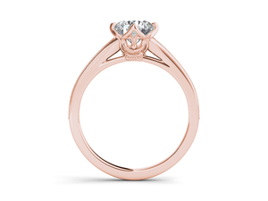 Anillo de Oro de 14K con Diamante Cultivado en Laboratorio de 1 Quilate, Corte Redondo, Certificado IGI, Color E, Claridad VS1, para Boda, Compromiso o Aniversario - Product Image 5