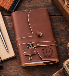 Refillable Full-Grain Leather Journal, Engraved <b>A5</b> <b>Notebook</b>, Travel Organizer (Personalized) - Product Image 2