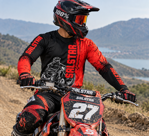 Conjunto de Jersey y Pantalones Rojos de Motocross Sublimados Personalizados, Equipamiento de Carreras de Motos, Ropa de Motocross MX, Ropa Deportiva OEM/ODM - Product Image 5
