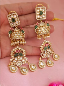 Atractivos Pendientes de Moissanita Chapados en Oro de Primera Calidad para Mujer, Estilo Elegante para Fiestas, Colección de Moda - Product Image 2