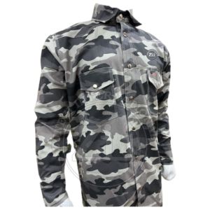 เสื้อเชิ้ตทำงานลายพราง Zi ป้องกันไฟฟ้าสถิต ทรงปกติ เสื้อผ้าเพื่อความปลอดภัยในโรงงาน ทนทานต่อเปลวไฟ ผลิตจากผ้าฝ้าย - Product Image 5