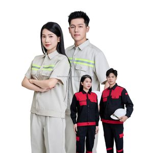 ชุดยูนิฟอร์มซ่อมแซมเสื้อผ้าสตรีขายดี ชุดทำงานโรงงาน สีน้ำเงินเข้ม ชุดกันน้ำมัน/แก๊ส สำหรับไซต์ก่อสร้าง - ยูนิฟอร์ม FMF ขั้นต่ำสั่งซื้อน้อย - Product Image 1