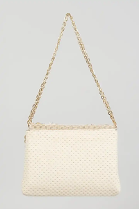 Bolso de Moda Vintage para Mujer con Bordado de Letras, Cadenas, Resina, Decoración Geométrica Redonda y Cierre de Botón FAIZA CRAFT para Verano - Product Image 4