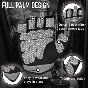 Guantes de gimnasio con soporte para muñeca para entrenamiento, ejercicio, fitness, dominadas, levantamiento de pesas, ciclismo - Product Image 2