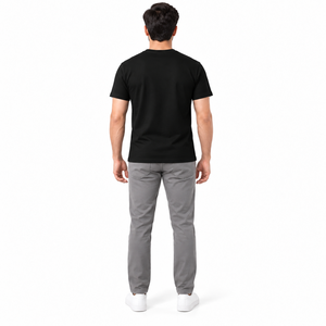 Camiseta de Cuello Redondo 100% Algodón, 180 GSM, Textura Bio Lavada, Corte Regular, Impresión Personalizada en Foil, Prenda Casual Transpirable para Hombre - Product Image 2