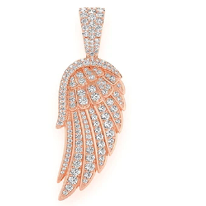 Colgante de Ala de Ángel, Chapado en Rodio, Aleación con Cristales de Estrás, Micro Pavé, Estilo Clásico, Joyería Unisex para Regalo - Product Image 2