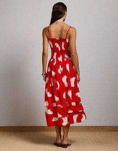 Robe maxi en fausse fourrure au look éblouissant avec un magnifique imprimé floral, idéale pour les soirées d'été, design élégant, confortable et respirante - Product Image 3