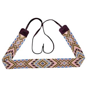 Chapeau Fedora unisexe imprimé de 21 pouces pour adultes, fait à la main avec un bandeau perlé, motif floral, large bord en feutre, style pêche en plein air - Product Image 1