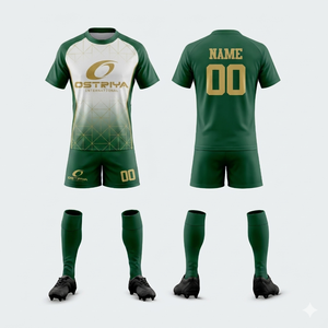 Uniforme de Rugby Unisex al Por Mayor, Pantalón Corto 100% Poliéster, Ropa Deportiva Personalizada con Impresión por Transferencia de Calor en la Parte Delantera, Transpirable - Product Image 3