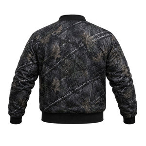 Custom Black Camo Quilted Bomber <b>Jacket</b> for Men Women <b>Zip</b> <b>Up</b> Flight <b>Jacket</b> Windproof Winter Hunting Outdoor Tactical <b>Jacket</b> OEM - Product Image 3