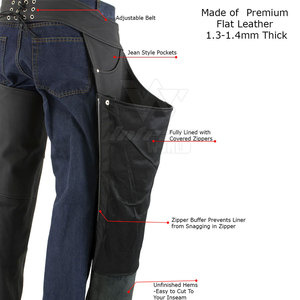 Lasting Durability Horse <b>Riding</b> Leather <b>Chaps</b> Professional Outdoor <b>Riding</b> Apparel Crafted For Comfort And Secure Performance - Product Image 5